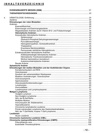 Inhaltsverzeichnis der Ausgabe 2013 [64 KB] - Herold Innere Medizin