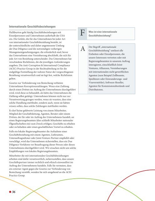 Code of Business Conduct Verhaltenskodex des ... - Halliburton