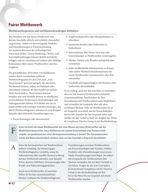 Code of Business Conduct Verhaltenskodex des ... - Halliburton