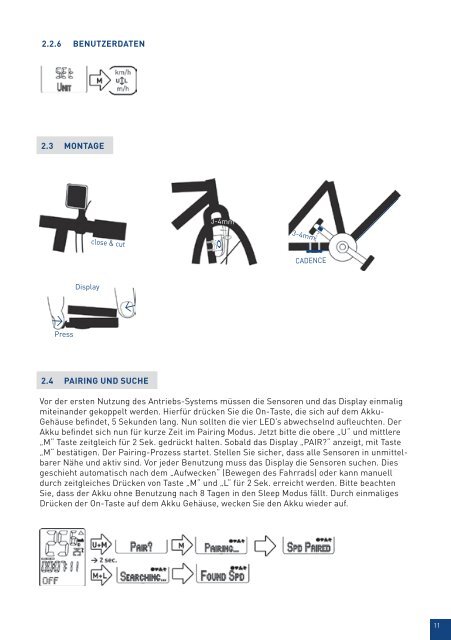 E-BIKE HANDBUCH & BEDIENUNGSANLEITUNG