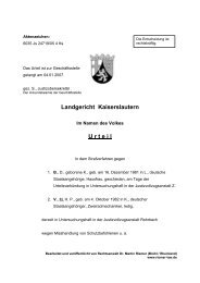 Landgericht Kaiserslautern U r t e i l