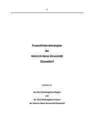 Frauenförderrahmenplan der Heinrich-Heine-Universität Düsseldorf