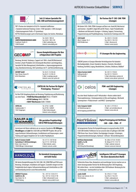 Leseprobe AUTOCAD & Inventor Magazin 2012/04