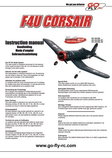 Instruction manual - Notices Miniplanes