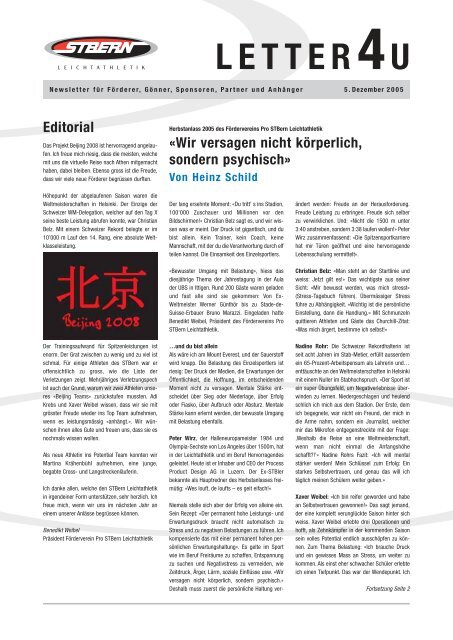 Letter4U Dezember 2005 - STBern Leichtathletik