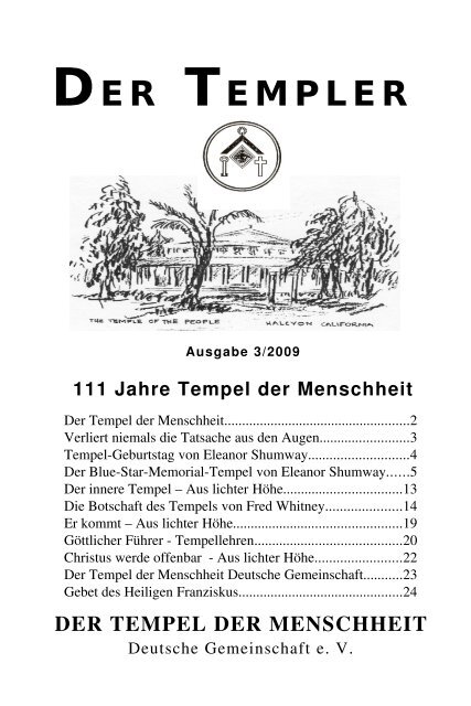 templer3 2009 - Der Tempel der Menschheit