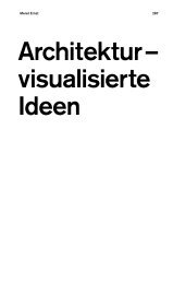 Architektur – visualisierte Ideen - Migros-Kulturprozent