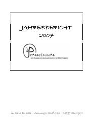 Jahresbericht 2007 - Evangelisches Bildungszentrum