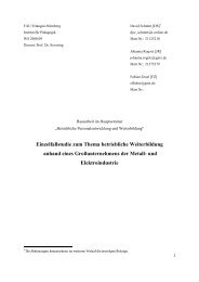 Einzelfallstudie zur betrieblichen Weiterbildung anhand eines ...