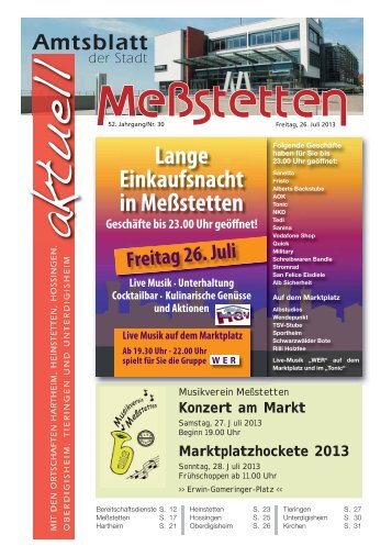 Marktplatzhockete 2013 - Meßstetten