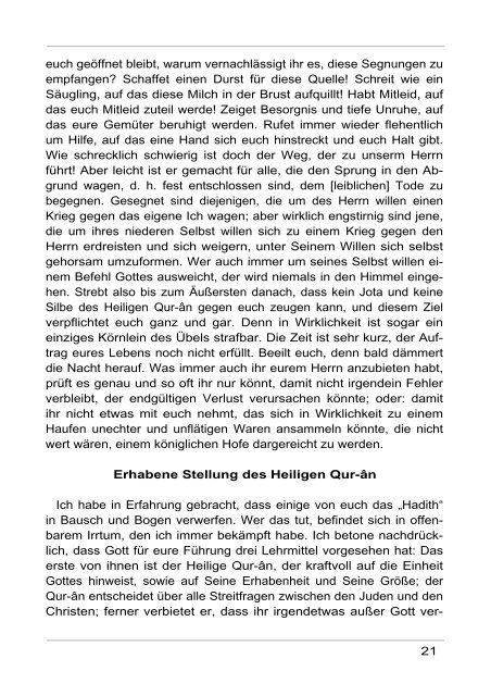 Unsere Lehre Hadhrat Mirza Ghulam Ahmad(as) - Ahmadiyya ...