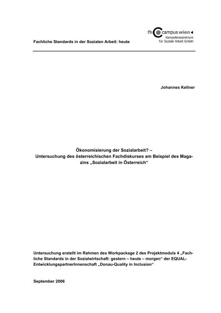 Ökonomisierung der Sozialarbeit