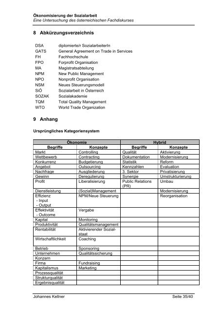 Ökonomisierung der Sozialarbeit