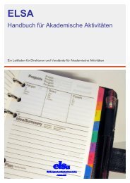 Handbuch für Akademische Aktivitäten - ELSA Germany
