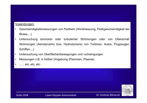 Laser-Doppler-Anemometrie