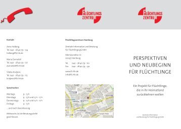 Flyer Rückkehrprojekt - Flüchtlingszentrum Hamburg
