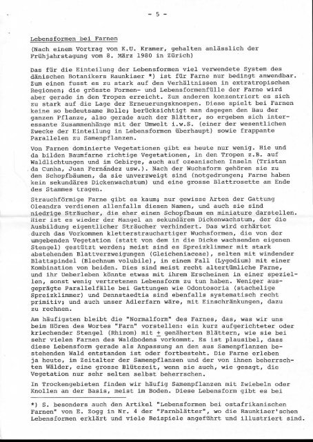 Farnblätter 5 Aug 1980 - Schweizerische Vereinigung der Farnfreunde