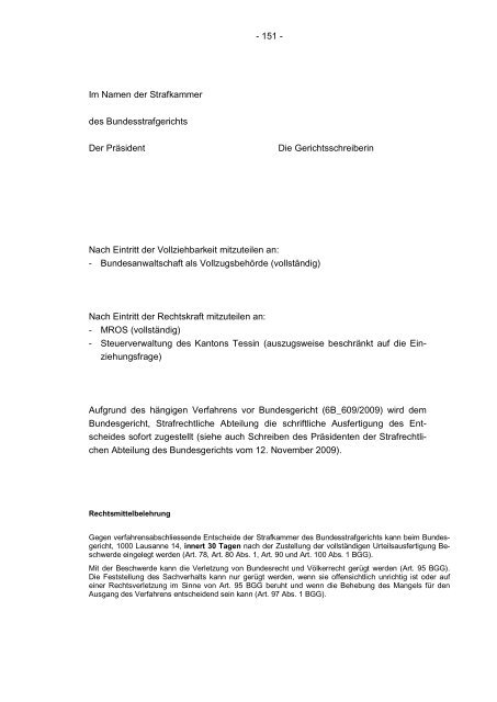 Entscheid vom 8. Juli 2009 Strafkammer - Bundesstrafgericht