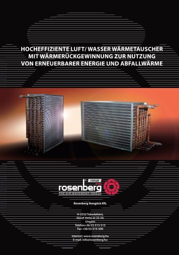 hocheffiziente luft/ wasser wärmetauscher mit ... - Rosenberg