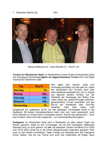 Spielbank Wiesbaden: Gerd Wandel räumt beim ausgebuchten ...