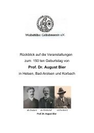 Prof. Dr. August Bier - Waldeckischer Geschichtsverein ev