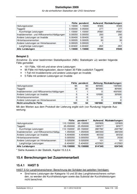 Statistikplan V2.6_d - Statistik der Unfallversicherung UVG