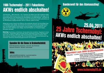 Flyer 25 Jahre Tschernobyl