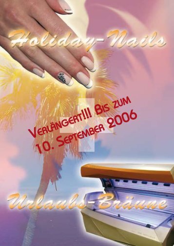 Holiday-Nails Sommerferien 2006 Flyer - Younique-Nailfashion