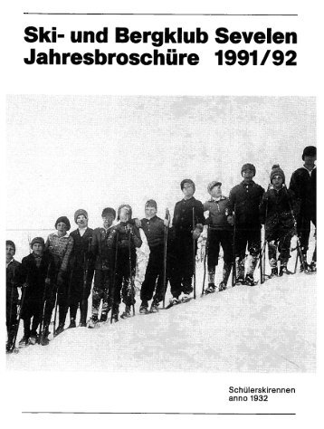 Ski- und Bergklub Sevelen Jahresbroschüre 1991/92 - SBC Sevelen