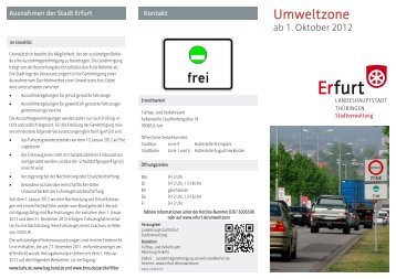 Umweltzone Erfurt