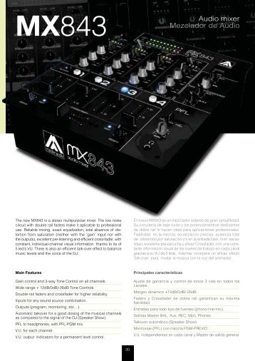 MX843 - Master audio
