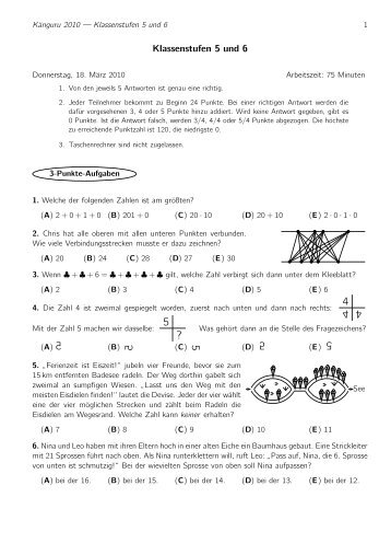 Klassenstufen 5 und 6