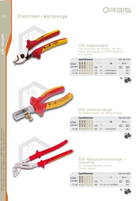 Qualitätszangen - OrbisWill GmbH & Co. KG