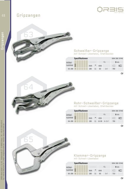 Qualitätszangen - OrbisWill GmbH & Co. KG