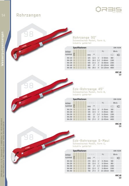 Qualitätszangen - OrbisWill GmbH & Co. KG