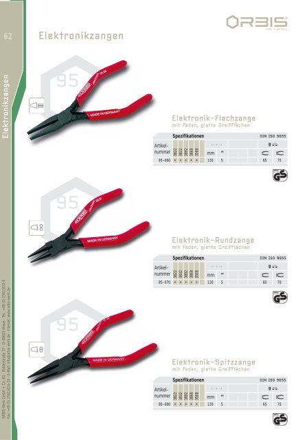 Qualitätszangen - OrbisWill GmbH & Co. KG