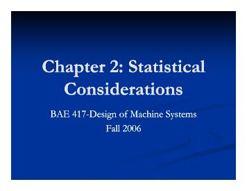 Chapter 2: Statistical Considerations