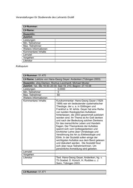 WS 08/09 – Systematische Theologie - Fachbereich Evangelische ...