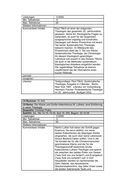 WS 08/09 – Systematische Theologie - Fachbereich Evangelische ...