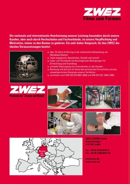 Phosphatieren zum Funktionieren - ZWEZ-CHEMIE GmbH