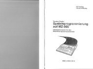 Systemprogrammierung - The Sharp MZ-Series