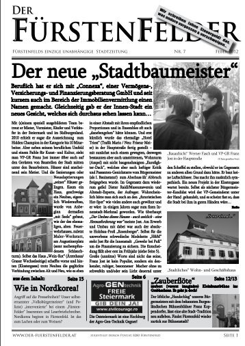 Ausgabe 7 – Jänner 2012 - Der Fürstenfelder