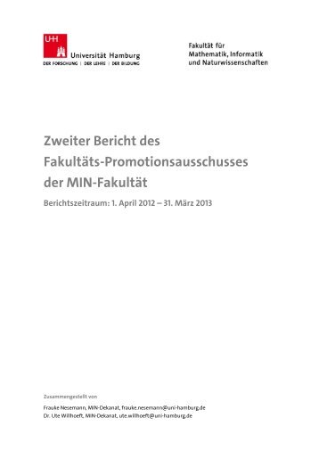 2. Bericht Promotionen April 12 - Fakultät für Mathematik, Informatik ...