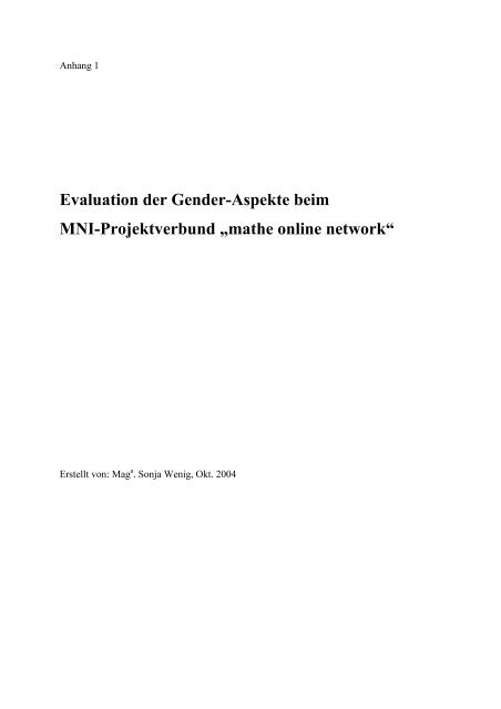 Gender-Aspekte - Mathe Online