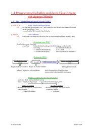 1.4 Personengesellschaft und deren Finanzierung mit eigenen Mitteln