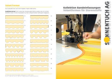 Einfassungen und Volants - Sonnentuch AG