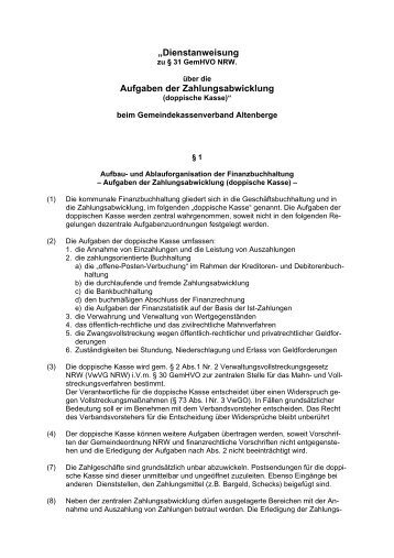 NKF-Dienstanweisung des ... - GKV Altenberge