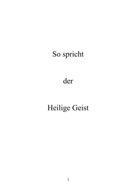 pdf download hier so spricht der heilige geist