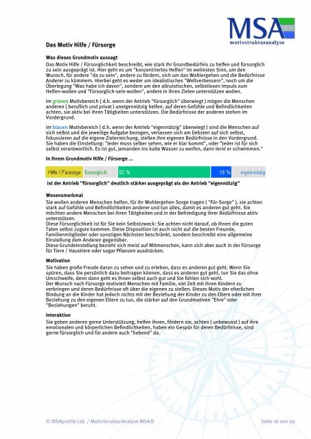 MSA® Vollversion Beispielauswertung - pittig:consult