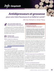 Antidépresseurs et grossesse - Fédération des médecins ...